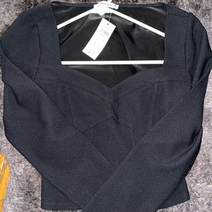 Long sleeve Abercrombie sweetheart neck corset too